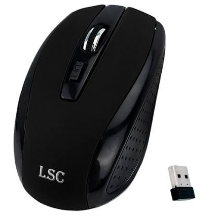 MOUSE INALÁMBRICO 6 BOTONES NEGRO