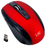 MOUSE INALAMBRICO 6 BOTONES ROJO