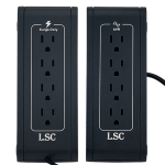 REGULADOR DE VOLTAJE LSC-1000VA/500Watts BLACK - Imagen 2